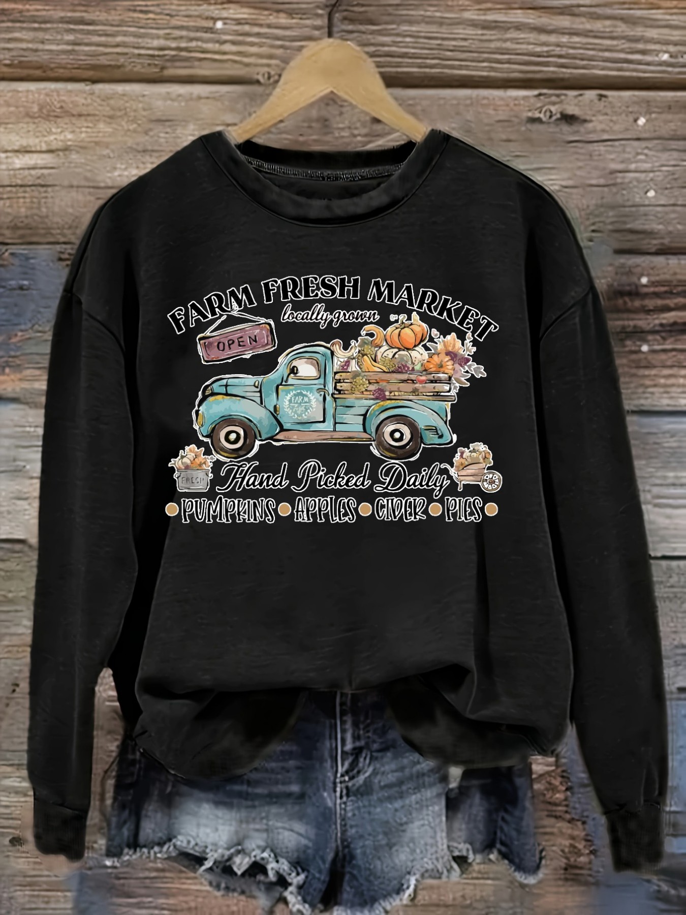 Farming A - Camiseta Casual de Manga Larga con