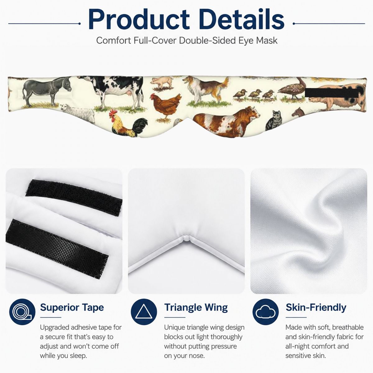 Antifaz para dormir con diseño - Farming A reseña y precio