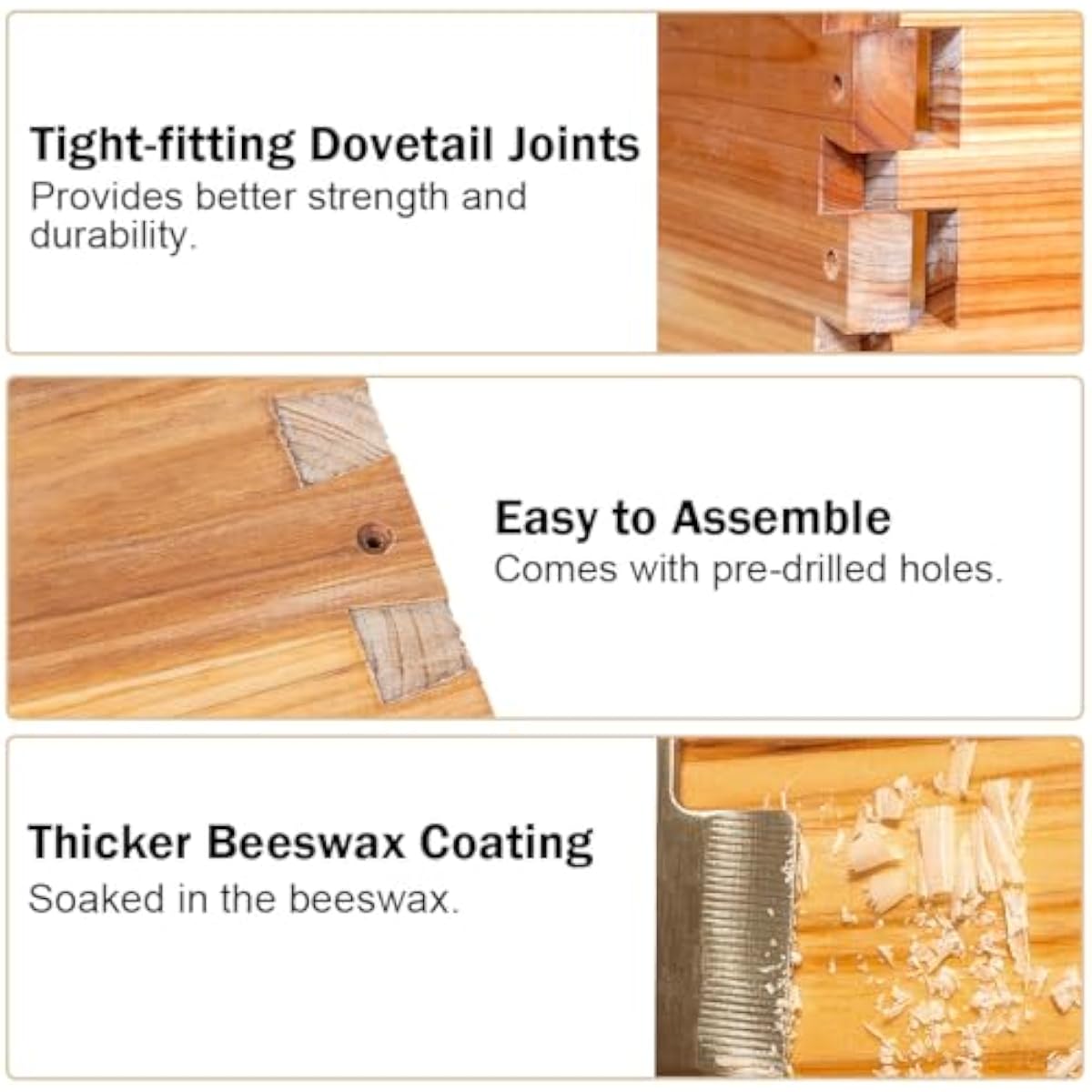 Caja de colmena Langstroth de  - Beehive Frame Wax reseña y precio
