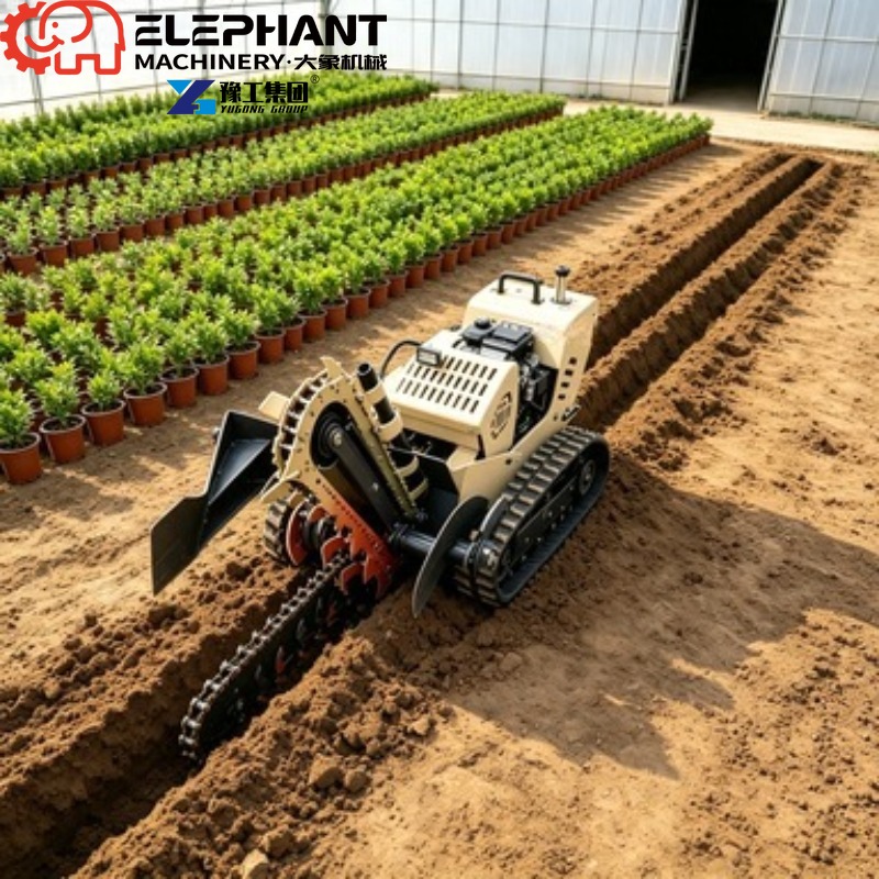 Zanjadora sobre orugas, máquin - Farming Agriculture Project reseña y precio